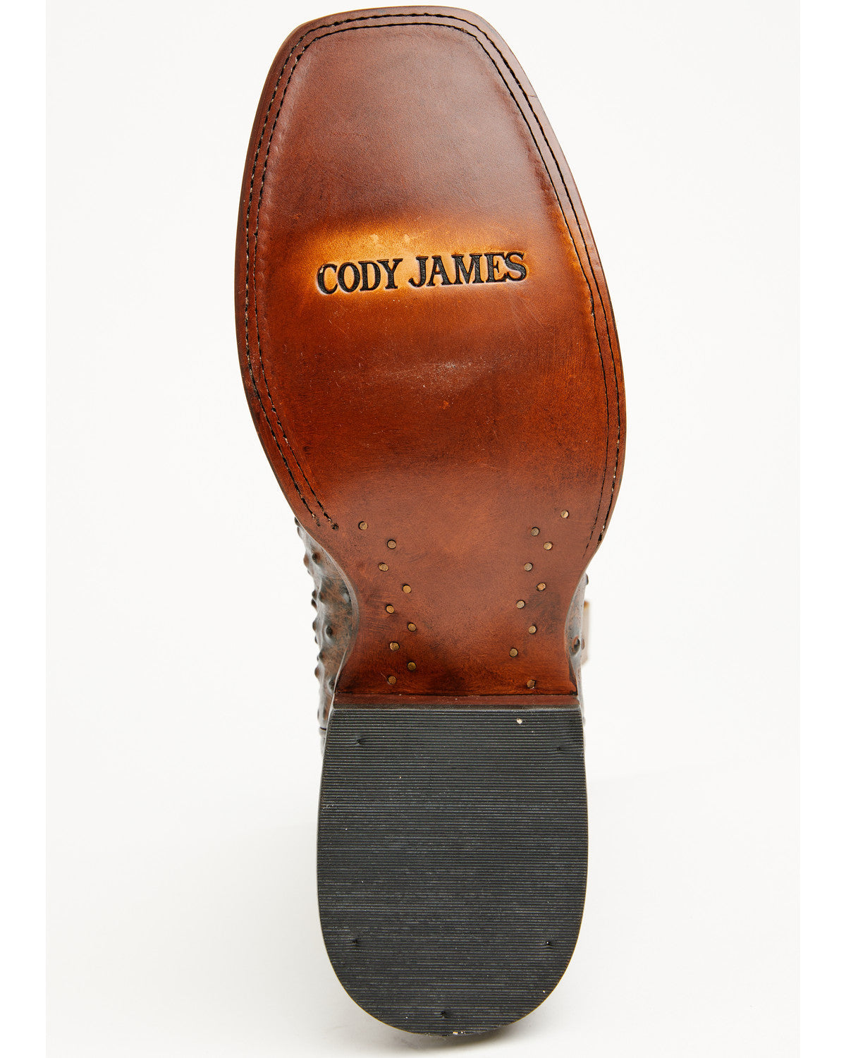 Men's Badlands Ostrich Print Western Boots - Broad Square T