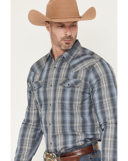 Men's Wild Creek Plaid Print Long Sleeve Snap Western Shirt