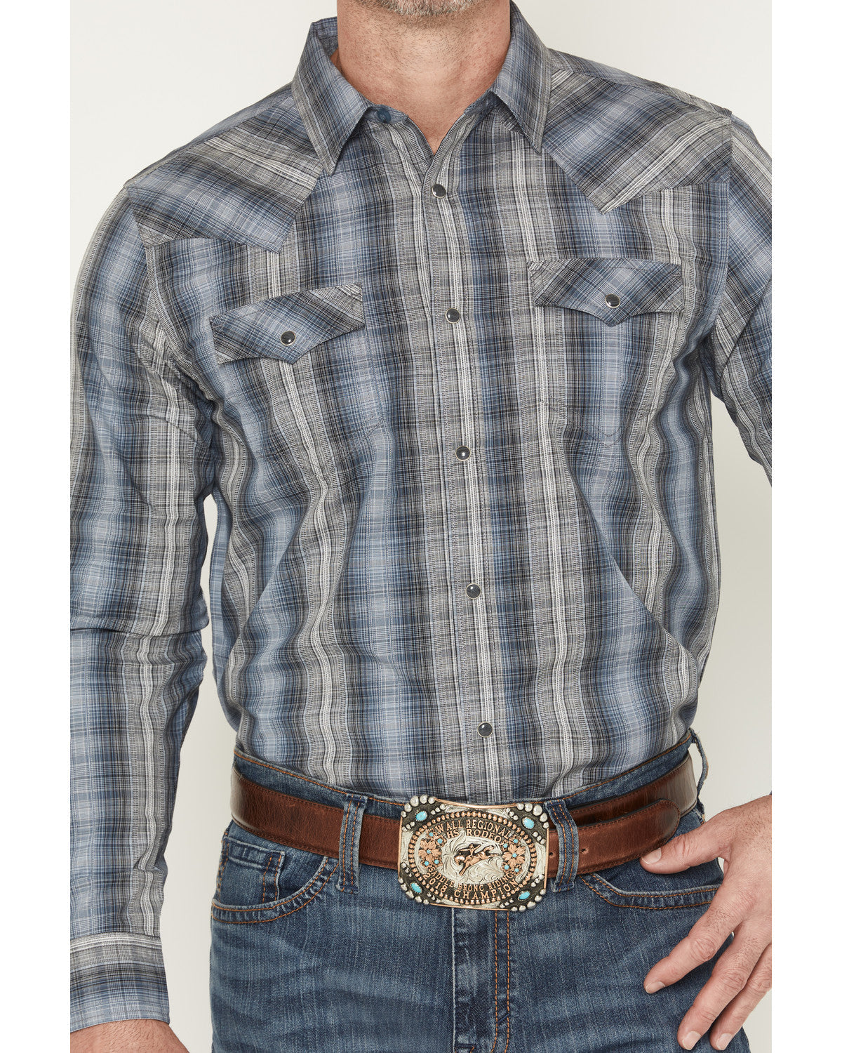 Men's Wild Creek Plaid Print Long Sleeve Snap Western Shirt