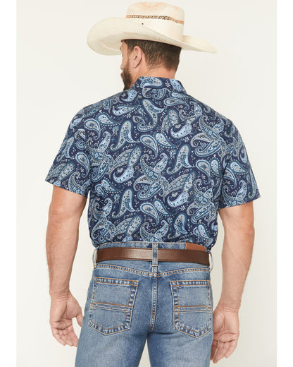 Men's Westward Paisley Print Short Sleeve Snap Western Shir