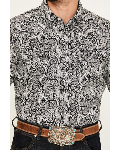 Men's Mamba Paisley Print Long Sleeve Western Snap Shirt -