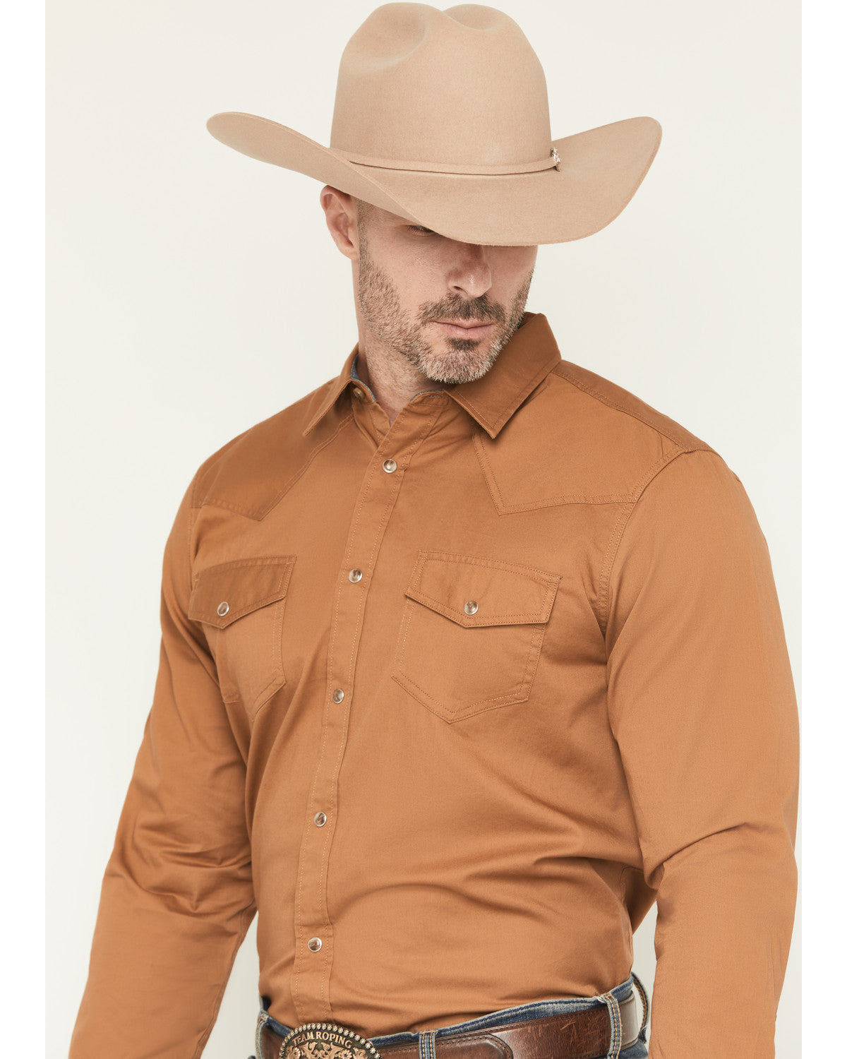 Men's Treadstone Solid Long Sleeve Snap Western Shirt - Big