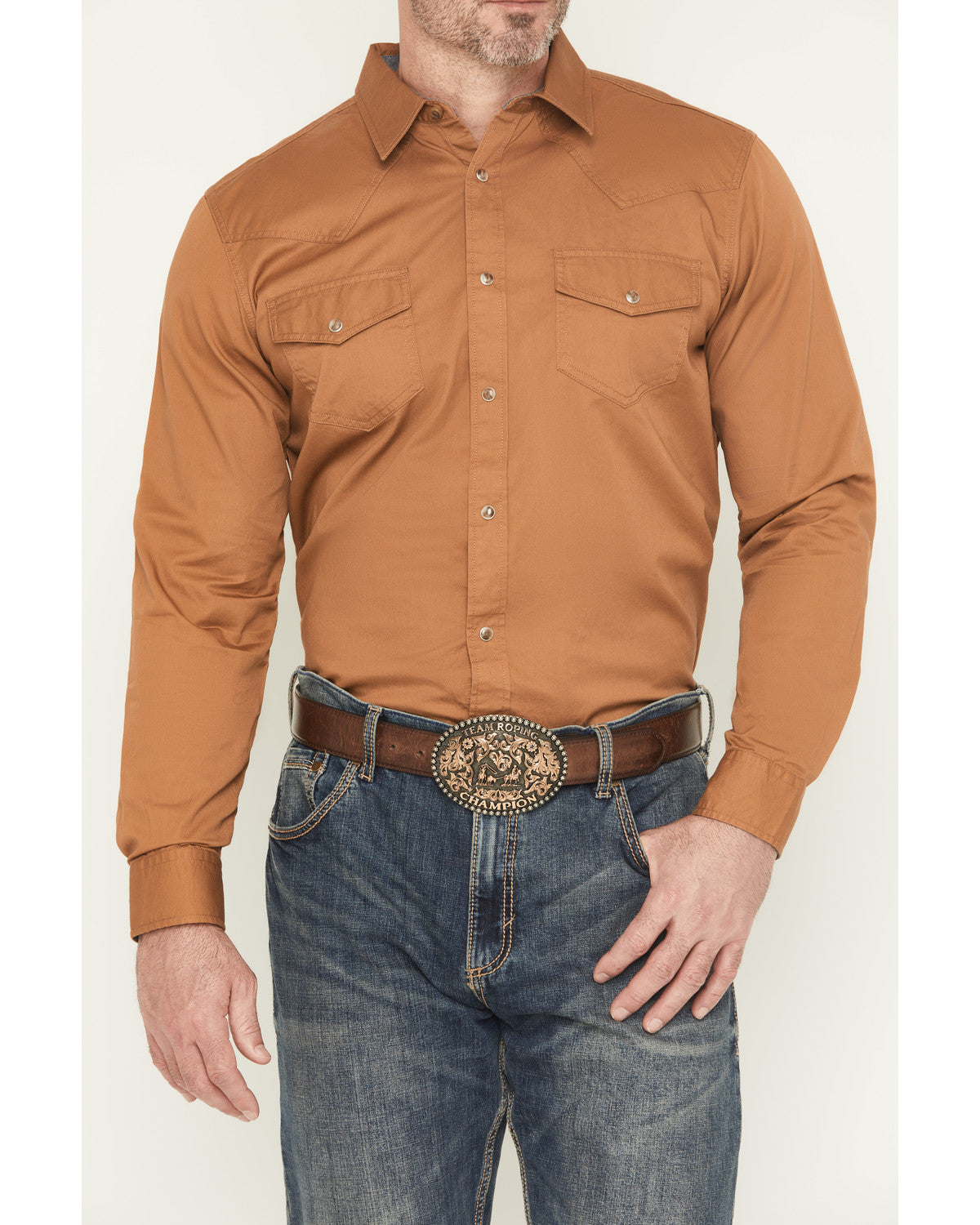 Men's Treadstone Solid Long Sleeve Snap Western Shirt - Big