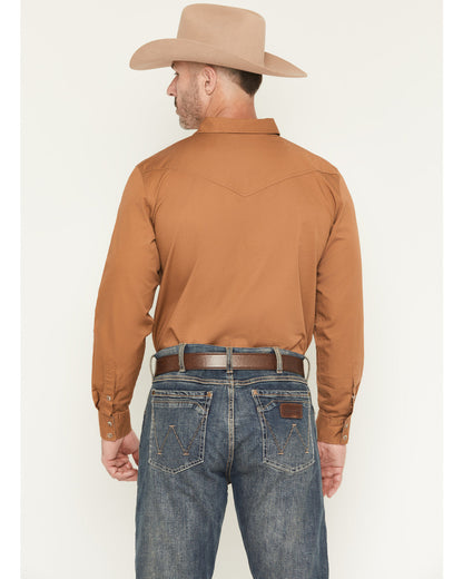 Men's Treadstone Solid Long Sleeve Snap Western Shirt - Big