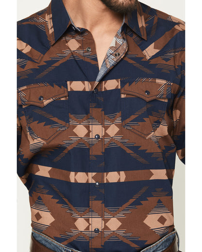 Men's Red River Range Southwestern Print Long Sleeve Snap W