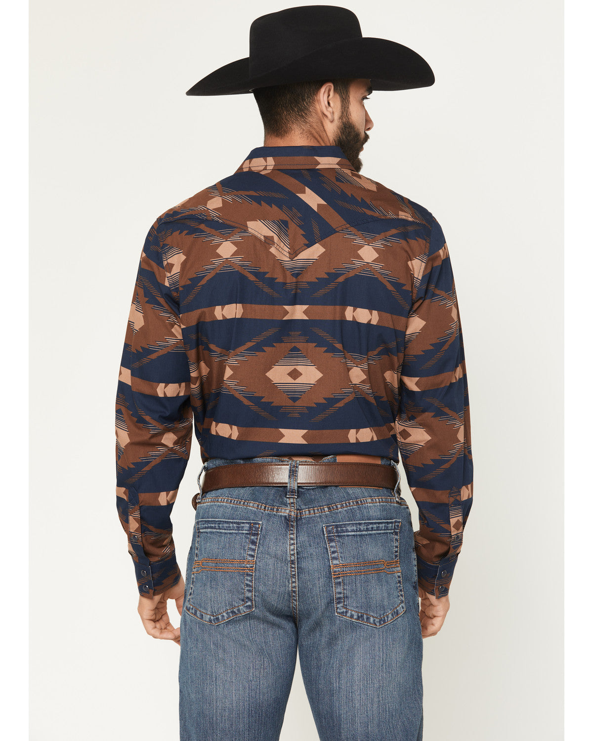Men's Red River Range Southwestern Print Long Sleeve Snap W