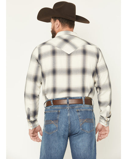 Men's Ruddiman Plaid Print Long Sleeve Snap Western Shirt -