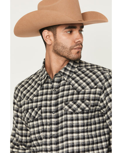 Men's Ozark Highlands Plaid Print Long Sleeve Snap Flannel