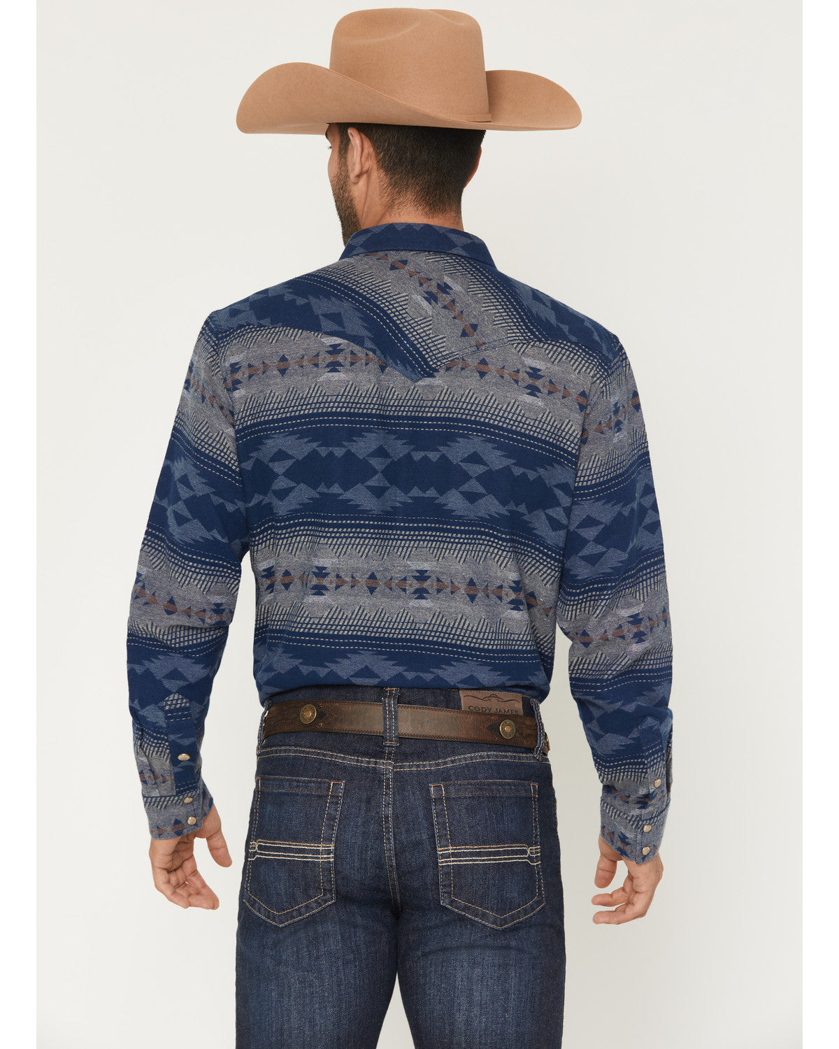 Men's Arrow Bear Southwestern Long Sleeve Snap Flannel Shir