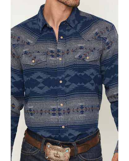Men's Arrow Bear Southwestern Long Sleeve Snap Flannel Shir