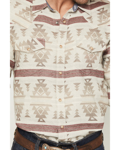 Men's Sierra Nevada Southwestern Print Long Sleeve Snap Wes