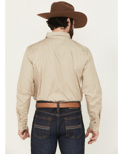 Men's Solid Treadstone Long Sleeve Pearl Snap Western Shirt