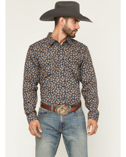 Men's Howdy Haven Floral Print Long Sleeve Snap Western Shi