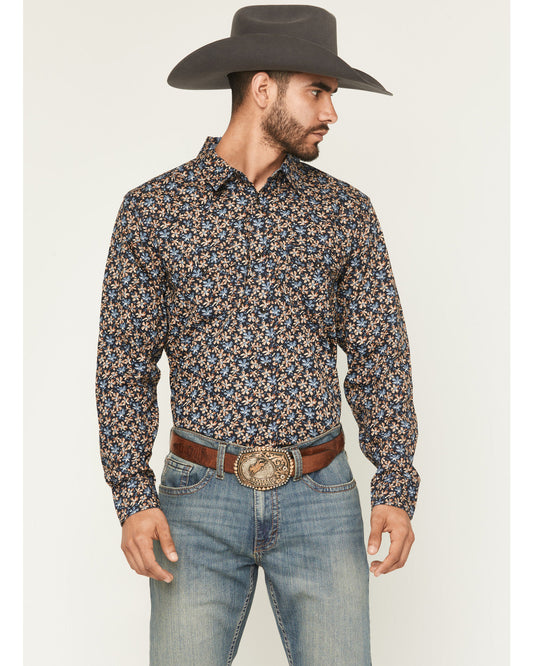 Men's Howdy Haven Floral Print Long Sleeve Snap Western Shi