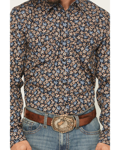 Men's Howdy Haven Floral Print Long Sleeve Snap Western Shi