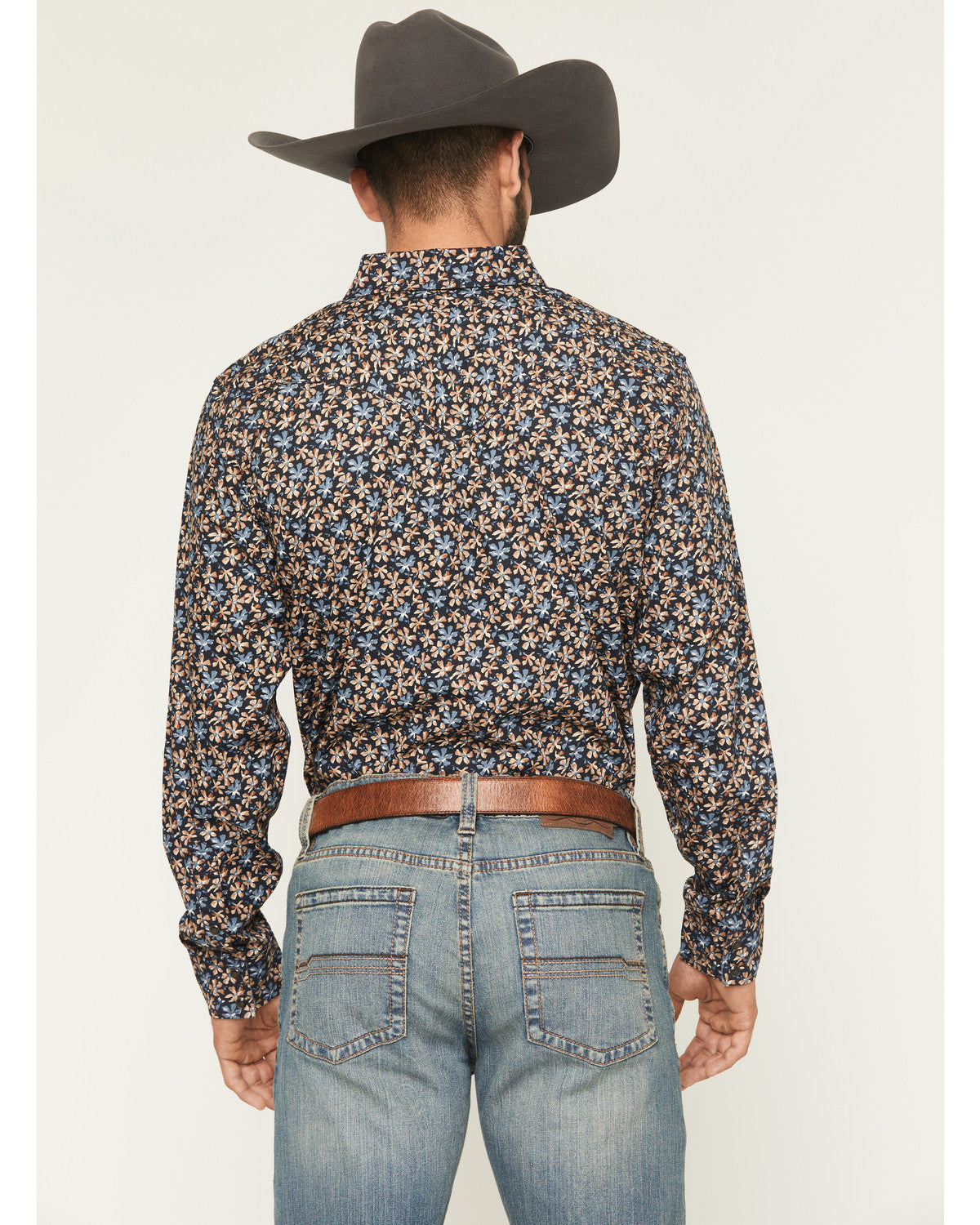 Men's Howdy Haven Floral Print Long Sleeve Snap Western Shi