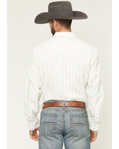 Men's Wyatt Stripe Print Long Sleeve Snap Western Shirt