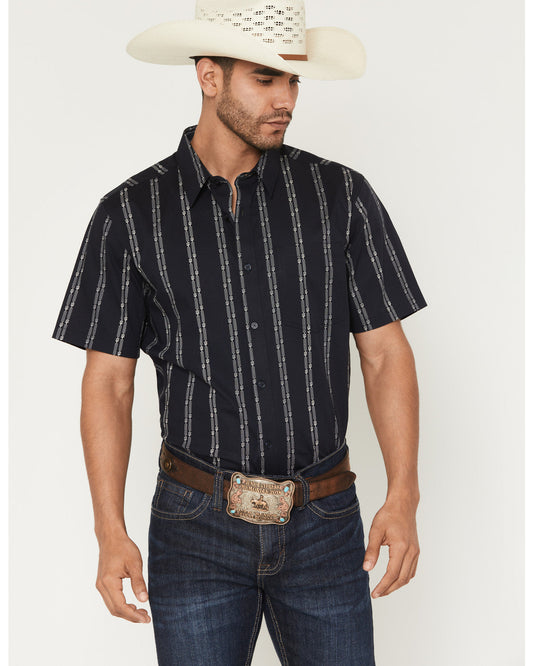 Men's Colorado Ridge Striped Short Sleeve Button-Down Stret