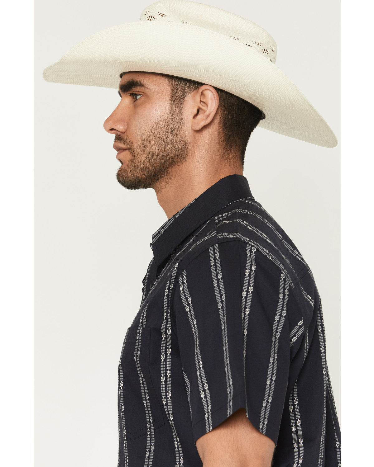 Men's Colorado Ridge Striped Short Sleeve Button-Down Stret