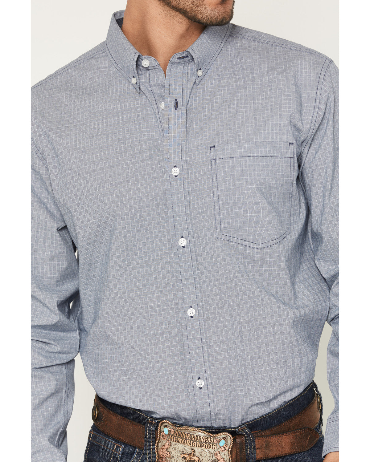 Men's Missouri Frontier Geo Print Long Sleeve Button-Down S