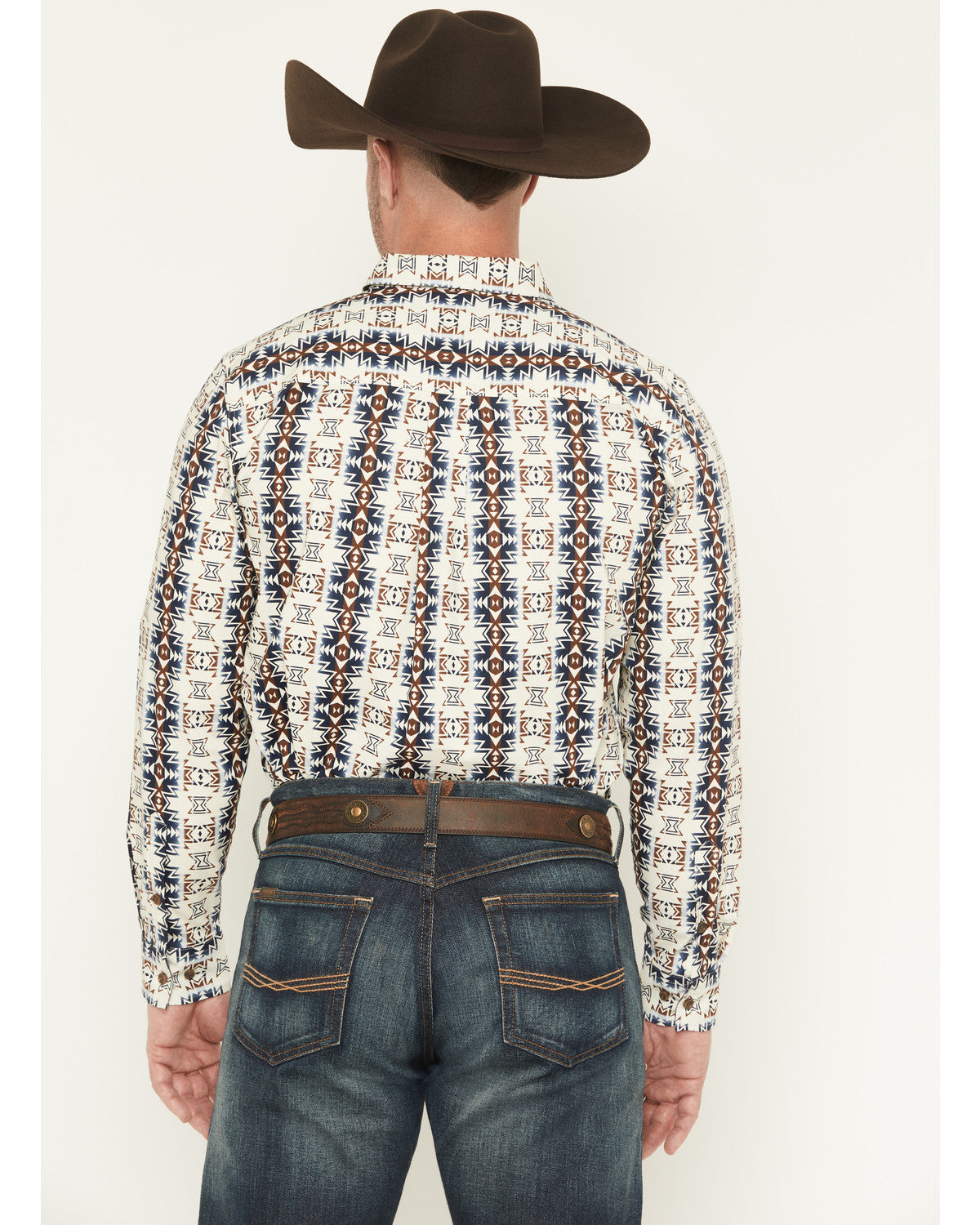 Men's Wild Prairie Southwestern Print Long Sleeve Button-Do