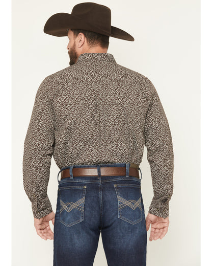 Men's Denali Ridge Micro Floral Print Long Sleeve Snap West