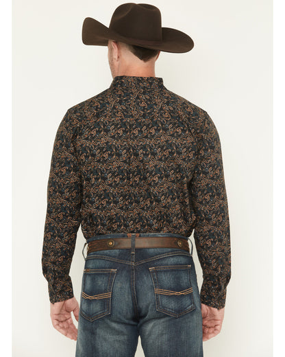 Men's Cumberland Paisley Print Long Sleeve Button-Down Stre