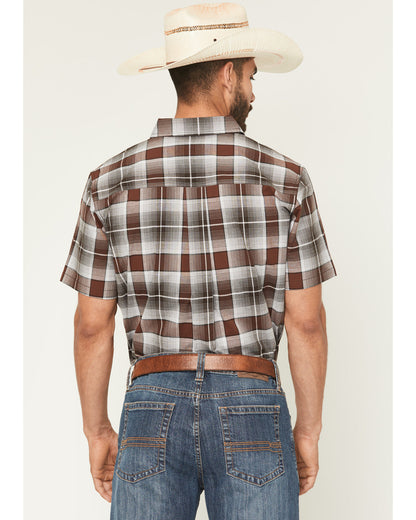 Men's Urban Rodeo Plaid Print Short Sleeve Button-Down West