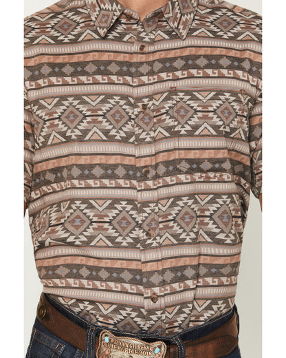 Men's Captain Southwestern Print Short Sleeve Button-Down S
