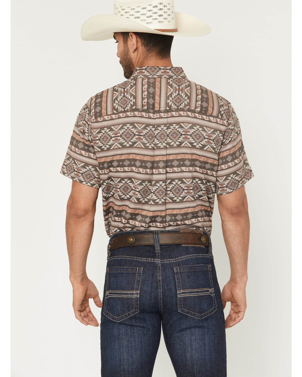 Men's Captain Southwestern Print Short Sleeve Button-Down S