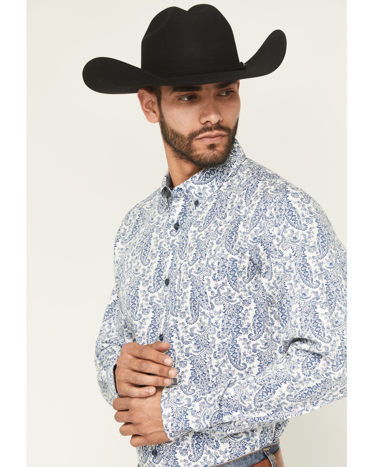 Men's Dagget 2.0 Paisley Print Long Sleeve Button-Down Stre