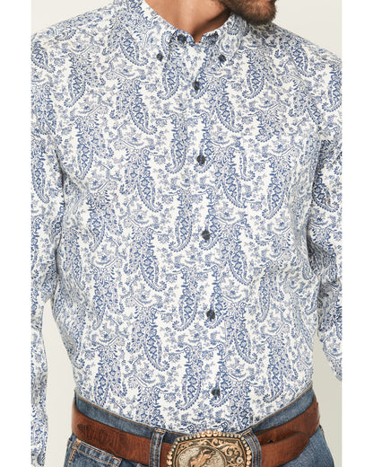 Men's Dagget 2.0 Paisley Print Long Sleeve Button-Down Stre