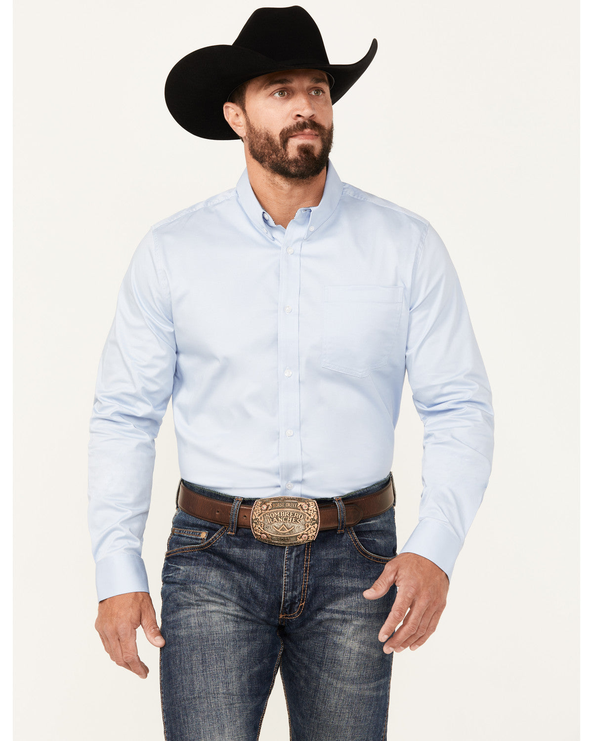 Men's Performance Twill Solid Long Sleeve Button-Down Weste