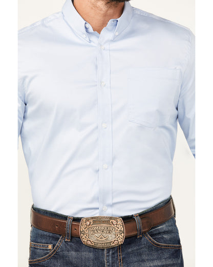 Men's Performance Twill Solid Long Sleeve Button-Down Weste