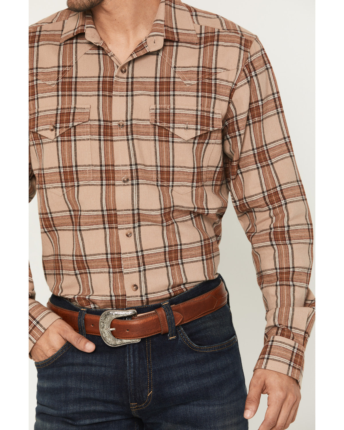 Black 1978® Men's Brenden Plaid Print Long Sleeve Button-Do