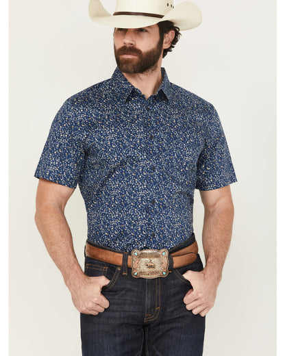 Men's Vanguard Floral Print Short Sleeve Button-Down Stretc