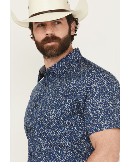 Men's Vanguard Floral Print Short Sleeve Button-Down Stretc