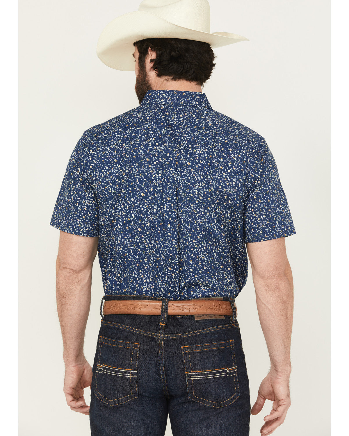 Men's Vanguard Floral Print Short Sleeve Button-Down Stretc