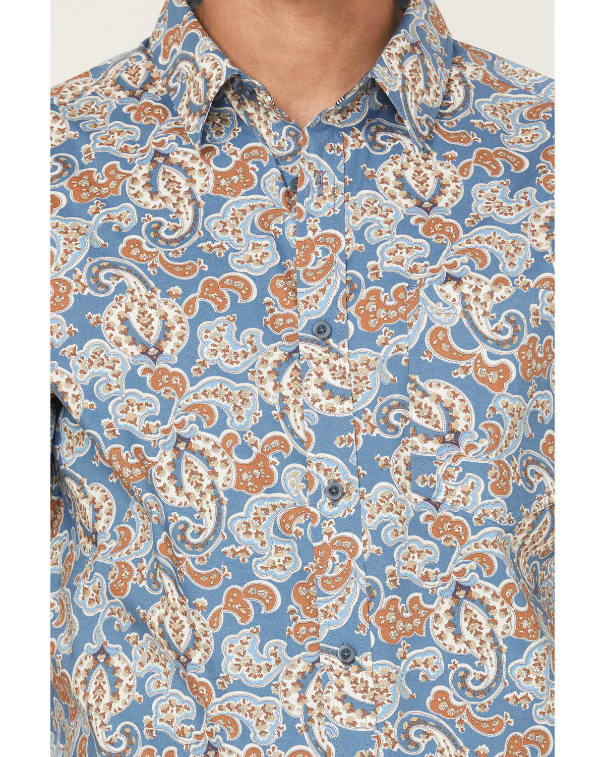 Men's Boise Paisley Print Short Sleeve Button-Down Stretch