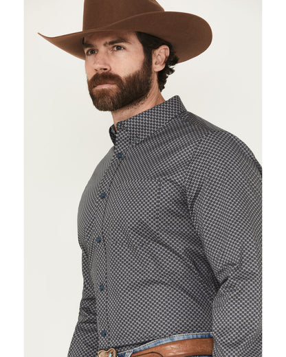 Men's San Juan Geo Print Long Sleeve Button-Down Stretch We