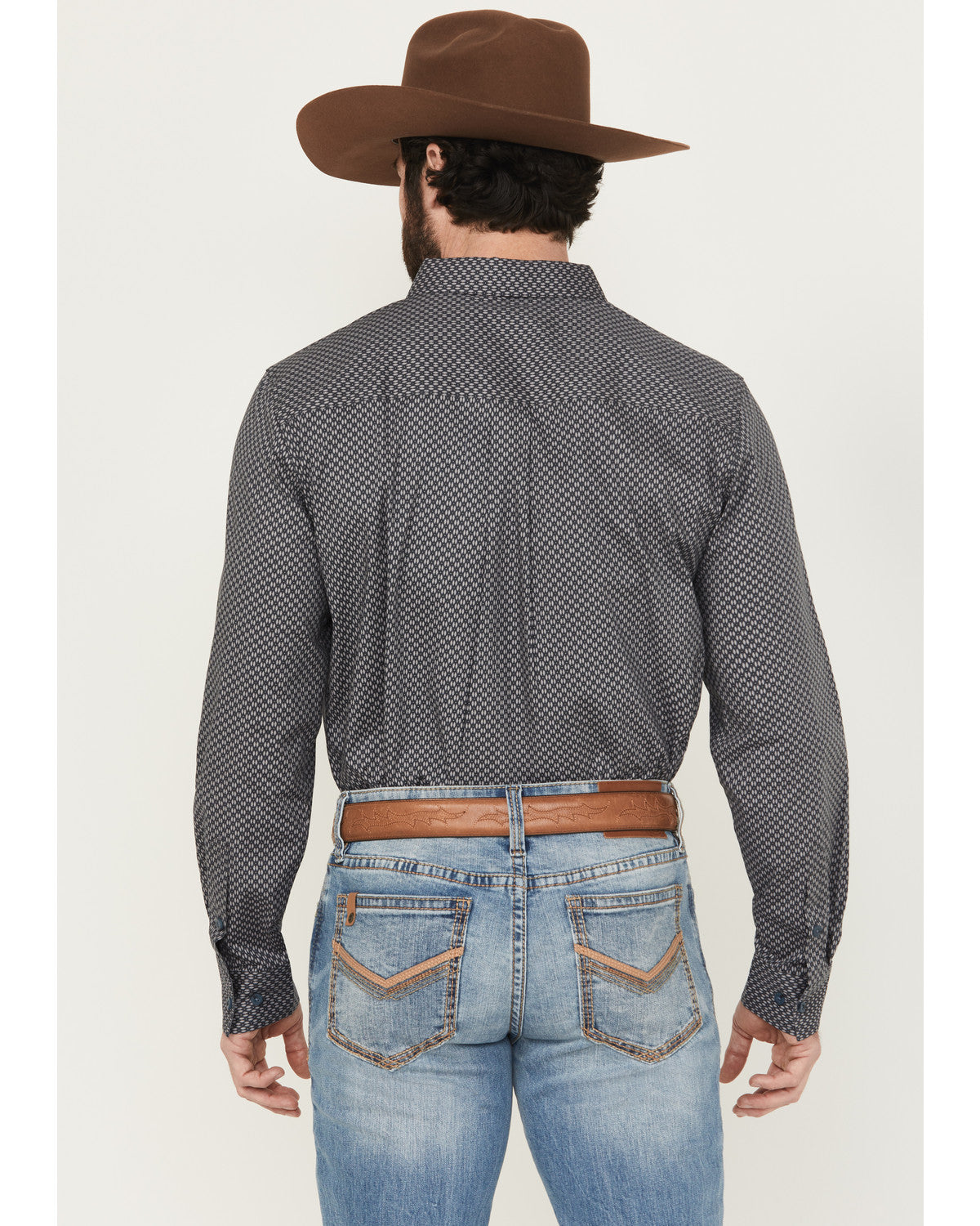 Men's San Juan Geo Print Long Sleeve Button-Down Stretch We