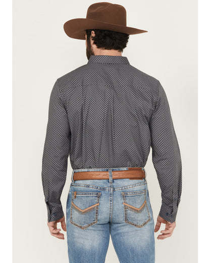 Men's San Juan Geo Print Long Sleeve Button-Down Stretch We