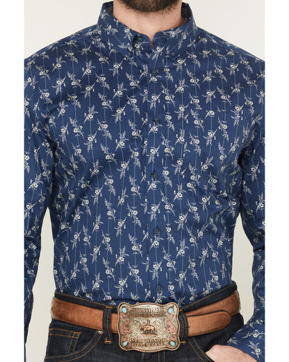 Men's Gila Grove Floral Striped Long Sleeve Button-Down Str