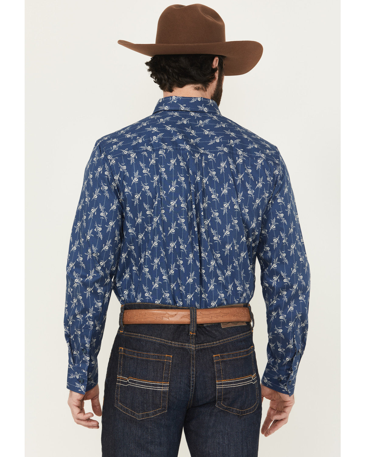 Men's Gila Grove Floral Striped Long Sleeve Button-Down Str