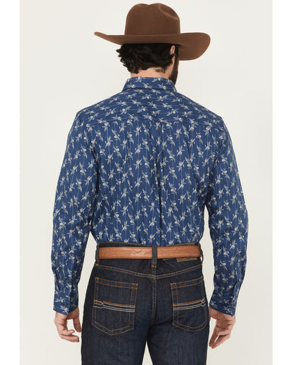 Men's Gila Grove Floral Striped Long Sleeve Button-Down Str