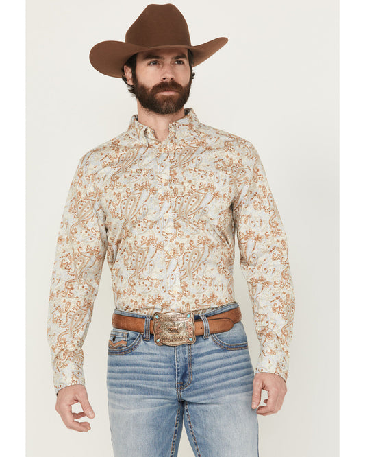 Men's Porter Floral Print Long Sleeve Button-Down Stretch W