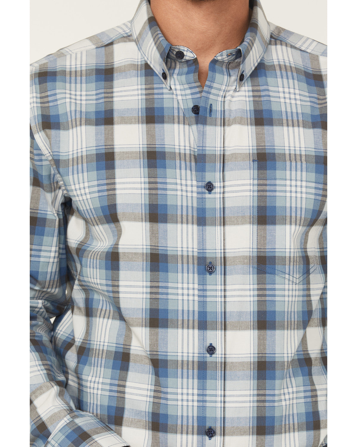 Men's Howdy Duty Plaid Print Long Sleeve Button-Down Wester