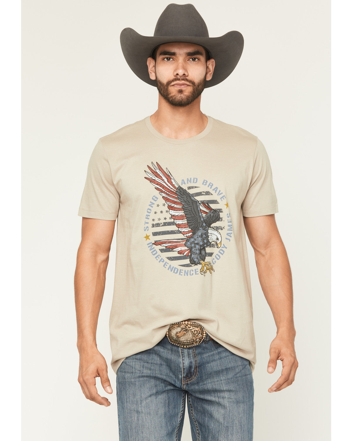 Men's Strong And Brave Short Sleeve Graphic T-Shirt