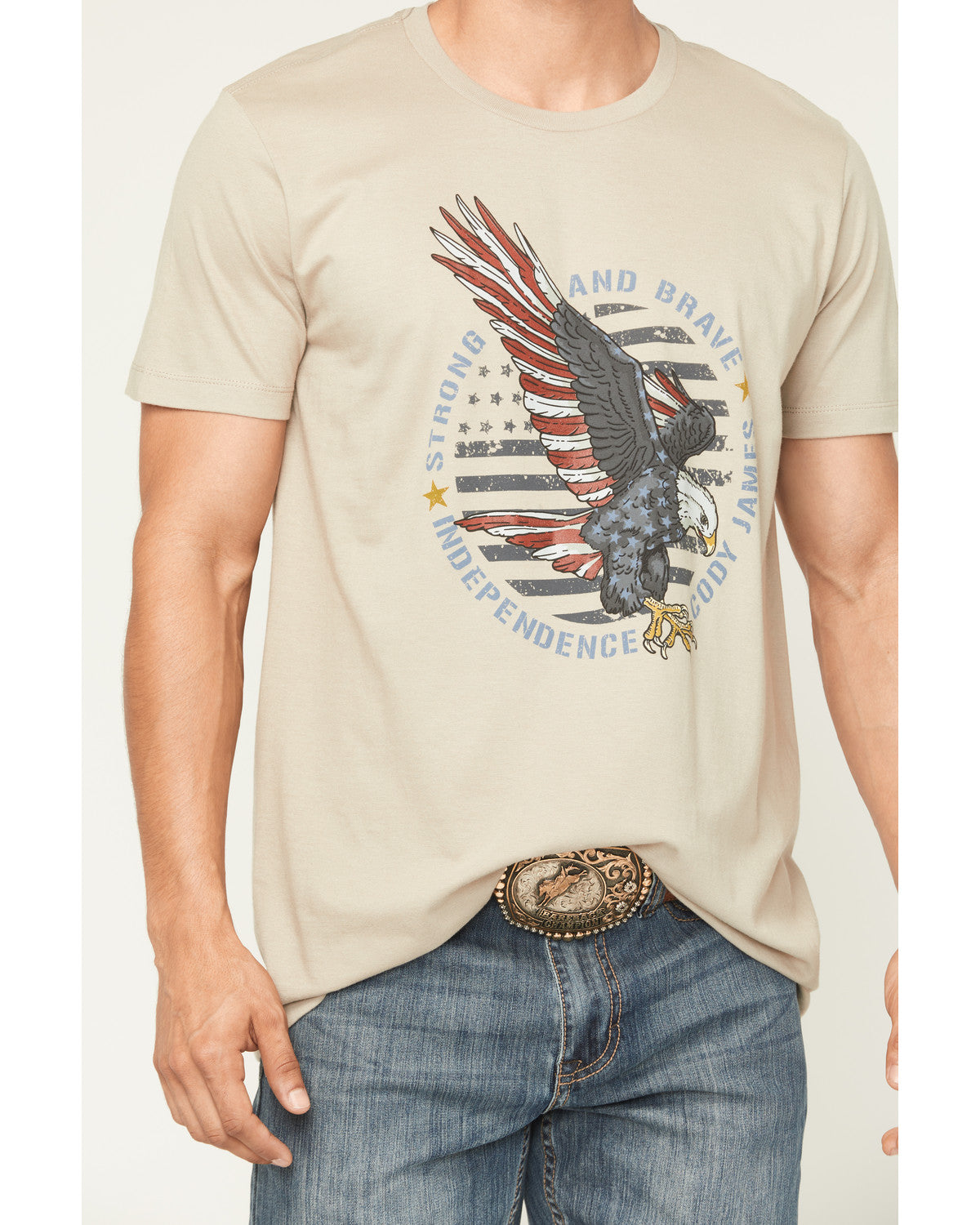 Men's Strong And Brave Short Sleeve Graphic T-Shirt