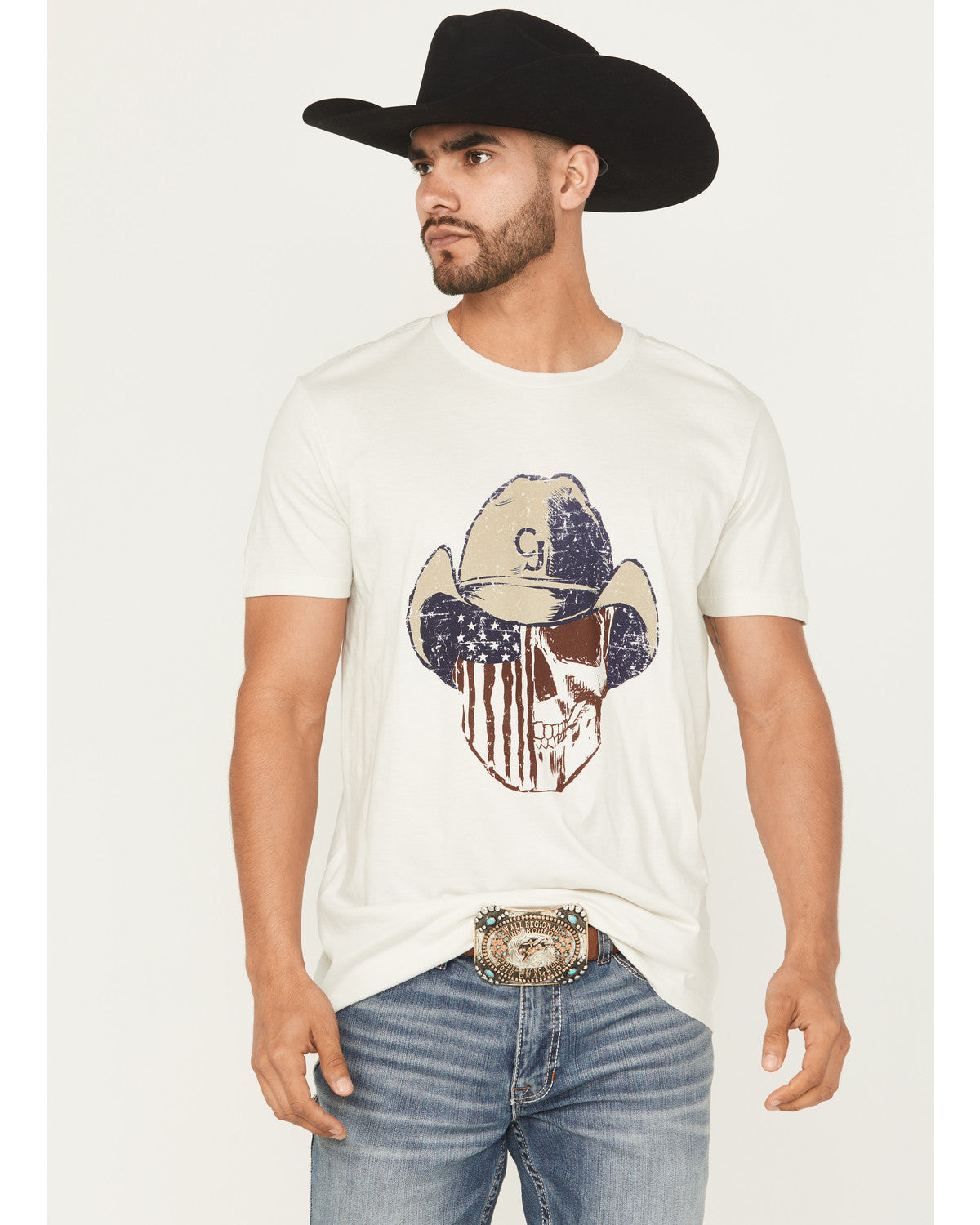 Men's Best Friend Americana Skull Short Sleeve Graphic T-Sh